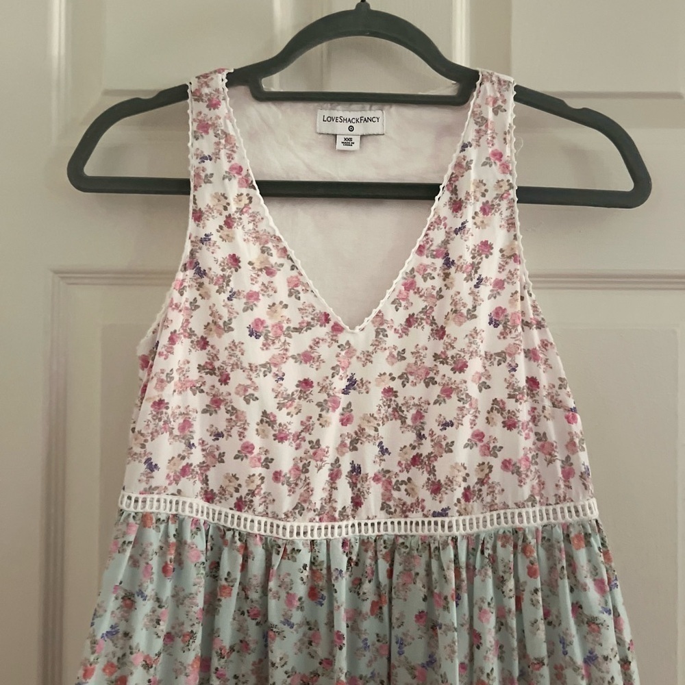 LoveShackFancy x Target Camille Floral Print midi dress. Tiered.Size XS. EUC! - Picture 9 of 9